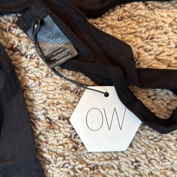 OW Intimates Crete linen-blend halter top//medium//Black - Picture 3 of 6